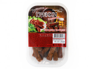 Вяленое мясо: Сурские гренки Баварские колбаски (100 гр)