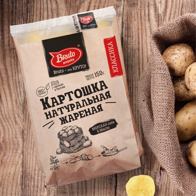 Картофель «Бруто» с солью 130 гр. в Новокузнецке